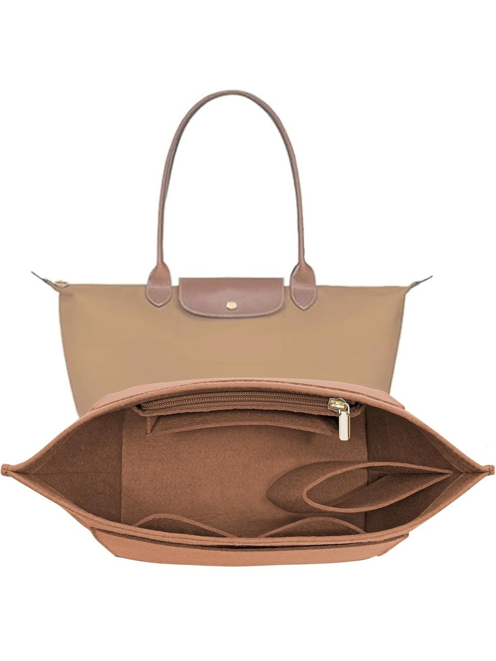 Felt Purse Organizer Insert for Longchamp Le Pliage S Handbag Insert. 2393/ bb9